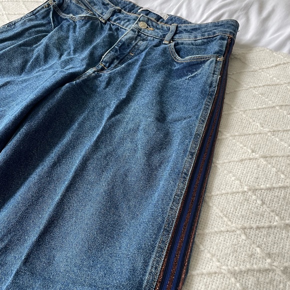 Zara cute baggy wide pants with slit - Picture 3 of 7